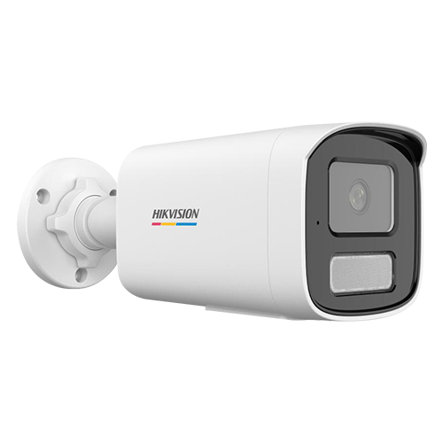 Camera IP bullet 4MP Hikvision DS-2CD1T47G2H-LIU, lentila 2.8 mm, IR si lumina alba 50 m, microfon