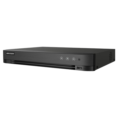 DVR hibrid 8 canale Hikvision AcuSense iDS-7208HQHI-M1-XT, 5MP + 2 IP, 1 HDD 10 TB, HDMI si VGA