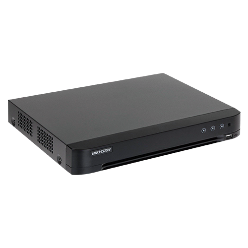 DVR hibrid 8 canale Hikvision AcuSense iDS-7208HQHI-M1-XT, 5MP + 2 IP, 1 HDD 10 TB, HDMI si VGA