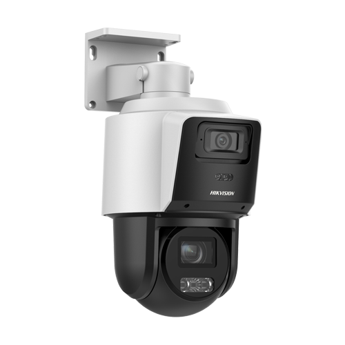 Camera TandemVu PTZ IP 4MP + 4MP Hikvision DS-2SE3C410MWG-E14, zoom optic 10x, IR 80 m, PoE+, IP66