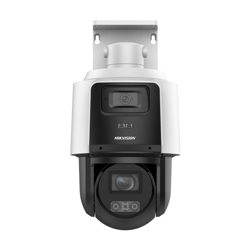 Camera TandemVu PTZ IP 4MP + 4MP Hikvision DS-2SE3C410MWG-E14, zoom optic 10x, IR 80 m, PoE+, IP66