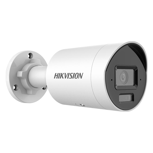 Camera IP bullet 4K Hikvision AcuSense DS-2CD2083G2-LI2U, lentila 2.8 mm, IR si lumina alba 40 m
