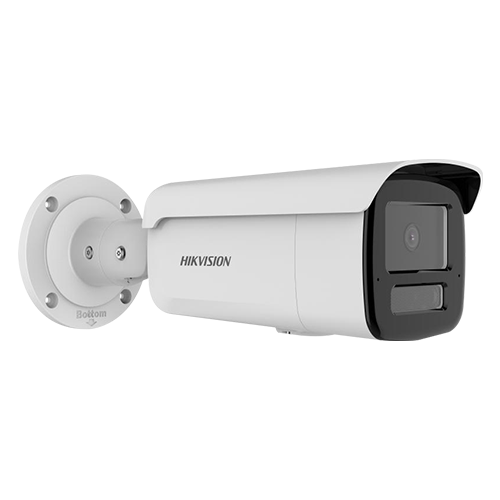 Camera IP bullet 4MP Hikvision AcuSense DS-2CD2T43G2-2LI, lentila 2.8 mm, IR si lumina alba 60 m
