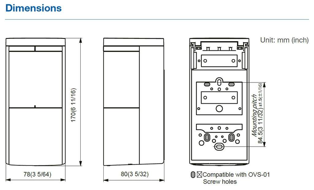 Senzor de vehicule cu microunde Optex OVS-02GT, 24 GHz, detectie pana la 8 m, 2 iesiri NO/NC, IP66