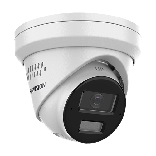 Camera IP turret 4MP Hikvision AcuSense DS-2CD2343G2-LI2U-SL, lentila 2.8 mm, IR si lumina alba 30 m