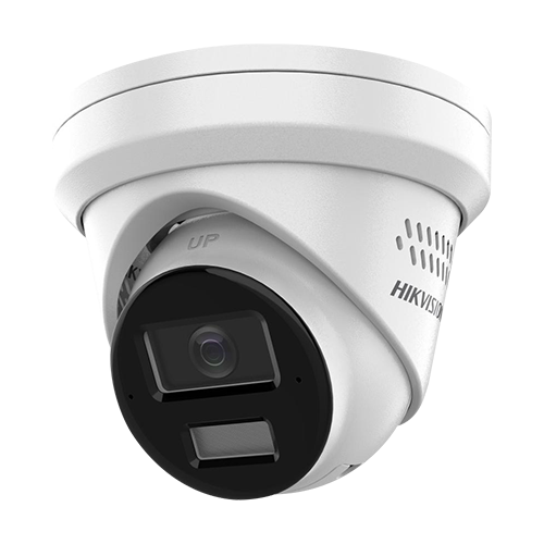 Camera IP turret 4MP Hikvision AcuSense DS-2CD2343G2-LI2U-SL, lentila 2.8 mm, IR si lumina alba 30 m