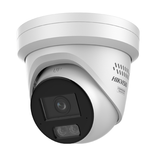 Camera IP turret 4K Hikvision AcuSeek DS-2CD2387G3-LIS2UY-SL, lentila 2.8 mm, IR si lumina alba 30 m
