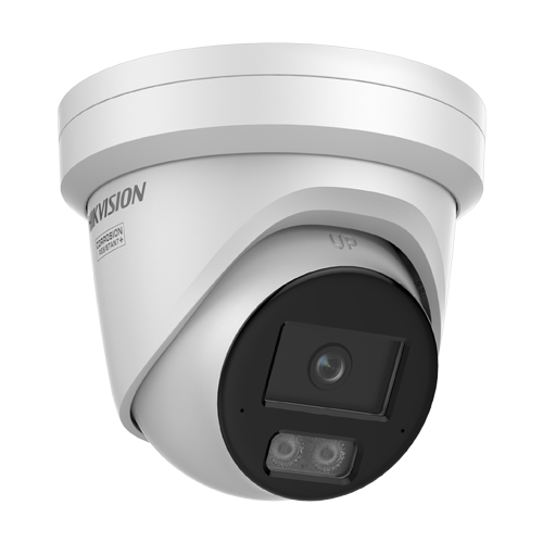 Camera IP turret 4K Hikvision AcuSeek DS-2CD2387G3-LI2UY, lentila 2.8 mm, IR si lumina alba 30 m