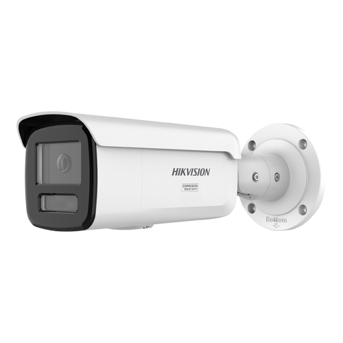 Camera IP bullet 4MP Hikvision AcuSeek DS-2CD2T47G3-LIY, lentila 2.8 mm, IR si lumina alba 60 m