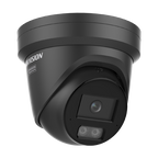 Camera IP turret 4MP Hikvision DS-2CD2347G3-LI2UY neagra, lentila 2.8 mm, IR si lumina alba 30 m
