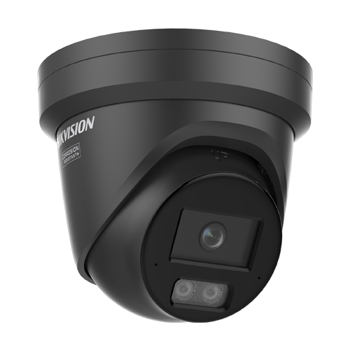 Camera IP turret 4MP Hikvision DS-2CD2347G3-LI2UY neagra, lentila 2.8 mm, IR si lumina alba 30 m