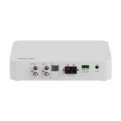 Amplificator audio IP Hikvision DS-QAE1A40G1-VB 40 W, o zona, linie 100V, Bluetooth, USB, alarma