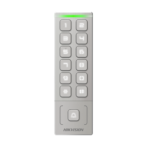 Terminal control acces Hikvision DS-K1T809MX cu card Mifare si PIN, 1.000 utilizatori, Wiegand, IP65
