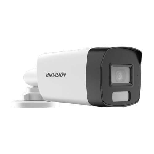 Camera analogica HD bullet 4K Hikvision DS-2CE17U0T-LF, lentila 2.8 mm, IR si lumina alba 40 m