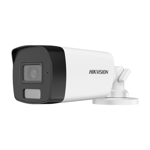 Camera analogica HD bullet 4K Hikvision DS-2CE17U0T-LF, lentila 2.8 mm, IR si lumina alba 40 m