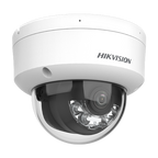 Camera IP dome 2MP Hikvision DS-2CD1123G2-LIU, lentila 2.8 mm, IR si lumina alba 30 m, microfon