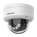 Camera IP dome 2MP Hikvision DS-2CD1123G2-LIU, lentila 2.8 mm, IR si lumina alba 30 m, microfon