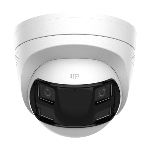 Camera IP turret 6MP Hikvision DS-2CD1367G2HP-LIUF-SL, panoramica 180 grade, IR si lumina alba 30 m