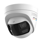 Camera IP turret 6MP Hikvision DS-2CD1367G2HP-LIUF-SL, panoramica 180 grade, IR si lumina alba 30 m