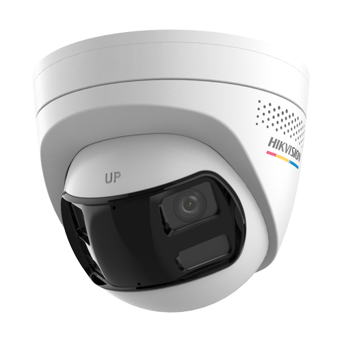Camera IP turret 6MP Hikvision DS-2CD1367G2HP-LIUF-SL, panoramica 180 grade, IR si lumina alba 30 m