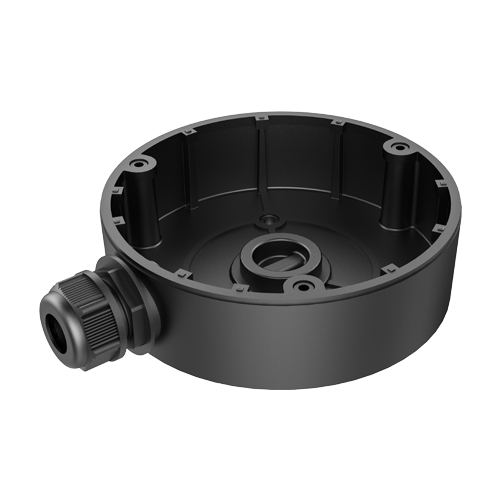Doza de conexiuni Hikvision DS-1280ZJ-DM8 neagra pentru camere dome, aluminiu, perete sau tavan