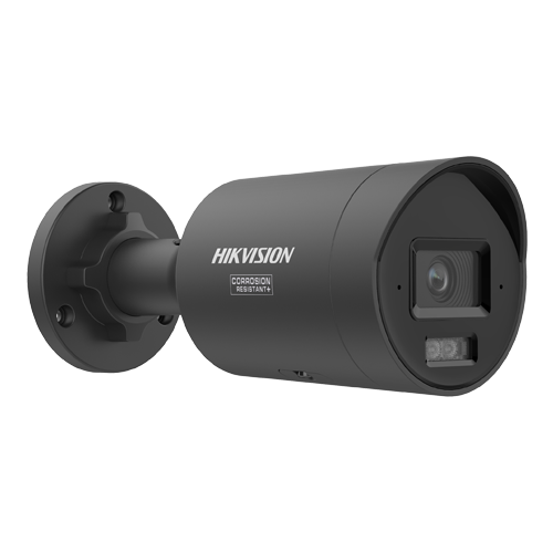 Camera IP bullet 4K Hikvision DS-2CD2087G3-LI2UY neagra, lentila 2.8 mm, IR si lumina alba 40 m