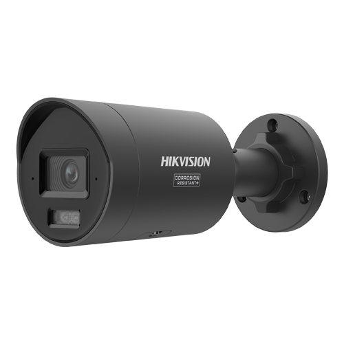 Camera IP bullet 4K Hikvision DS-2CD2087G3-LI2UY neagra, lentila 2.8 mm, IR si lumina alba 40 m