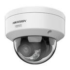 Camera IP dome 4K Hikvision AcuSeek DS-2CD2187G3-LIY, lentila 2.8 mm, IR si lumina alba 30 m