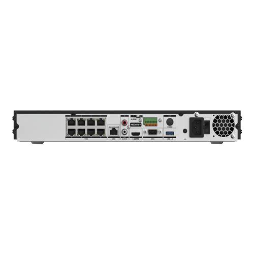 NVR 8 canale Hikvision AcuSeek DS-7608NXI-I2-8P-VPro, 8 porturi PoE, 4K, 2 HDD, recunoastere faciala
