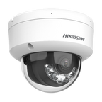 Camera IP dome 2MP Hikvision DS-2CD1123G2-LIUF, lentila 2.8 mm, IR si lumina alba 30 m, microfon