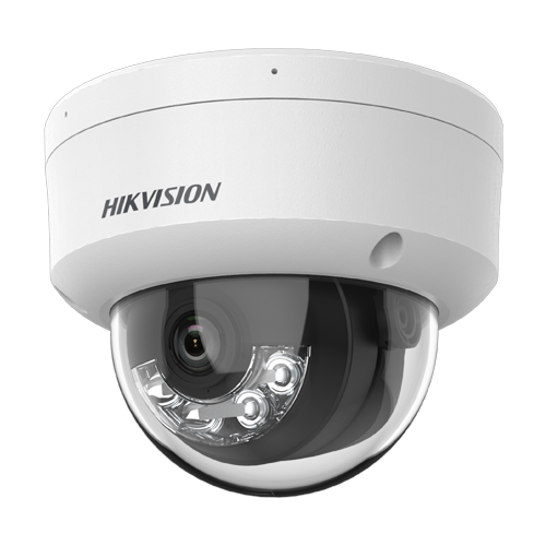 Camera IP dome 2MP Hikvision DS-2CD1123G2-LIUF, lentila 2.8 mm, IR si lumina alba 30 m, microfon