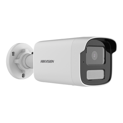 Camera IP bullet 4MP Hikvision DS-2CD1T43G2-LIUF, lentila 4 mm, IR si lumina alba 50 m, microfon