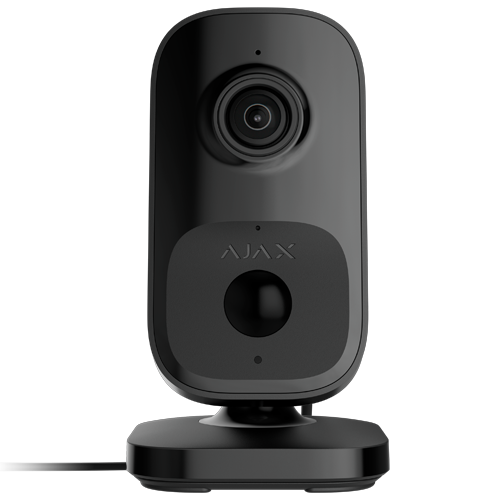 Camera IP de interior Ajax IndoorCam neagra, 4MP, Wi-Fi, senzor PIR, IR 8 m, detectie AI, unghi 110