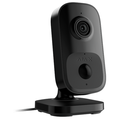 Camera IP de interior Ajax IndoorCam neagra, 4MP, Wi-Fi, senzor PIR, IR 8 m, detectie AI, unghi 110