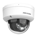 Camera IP dome 4MP Hikvision AcuSense DS-2CD2143G2-LIS2U, lentila 2.8 mm, IR si lumina alba 30 m