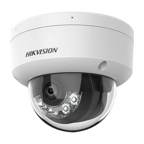 Camera IP dome 4MP Hikvision AcuSense DS-2CD2143G2-LIS2U, lentila 2.8 mm, IR si lumina alba 30 m