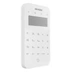 Tastatura LCD cablata Hikvision DS-PK501LTM-HWE cu receptor wireless, AX Hybrid PRO, tag, 2 zone