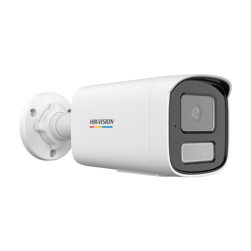Camera IP bullet 4MP Hikvision DS-2CD1T47G3H-LIU, lentila 2.8 mm, IR si lumina alba 50 m, microfon
