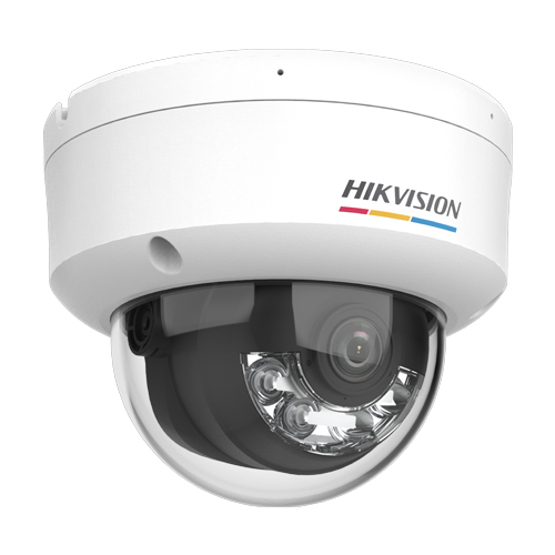 Camera IP dome 4MP Hikvision DS-2CD1147G3H-LIU, lentila 2.8 mm, IR si lumina alba 30 m, microfon