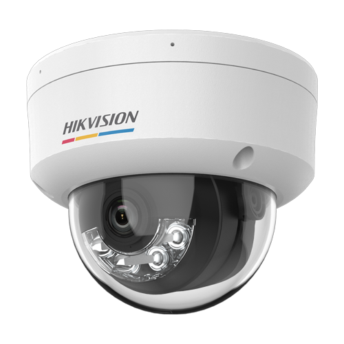 Camera IP dome 4MP Hikvision DS-2CD1147G3H-LIU, lentila 2.8 mm, IR si lumina alba 30 m, microfon