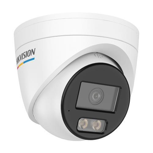 Camera IP turret 4MP Hikvision DS-2CD1347G3H-LIU, lentila 2.8 mm, IR si lumina alba 30 m, microfon