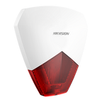 Sirena cablata de exterior Hikvision DS-PS1-R cu flash LED rosu, 105 dB, 12V DC, IP54, universala