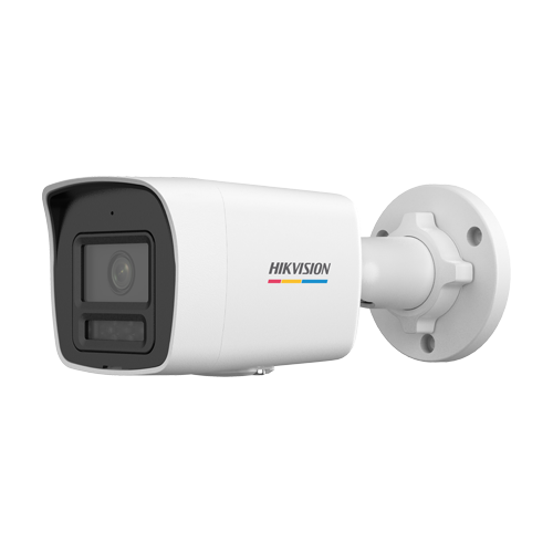 Camera IP bullet 4MP Hikvision DS-2CD1047G3H-LIU, lentila 2.8 mm, IR si lumina alba 30 m, microfon