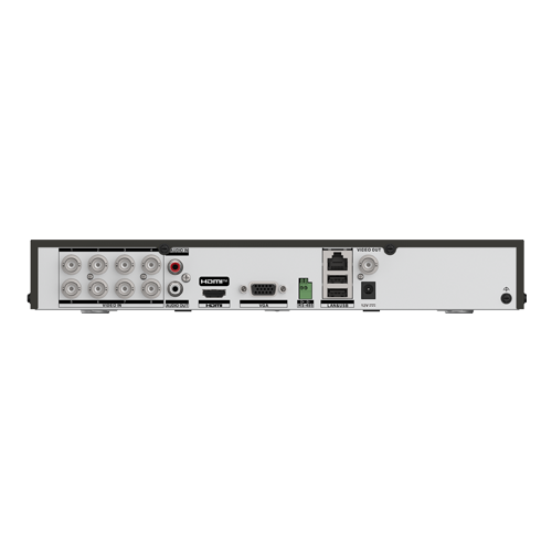 DVR hibrid 8 canale Hikvision AcuSense iDS-7208HUHI-M1-XT, 5MP + 8 IP, alarma, 1 HDD 12 TB, HDMI 4K
