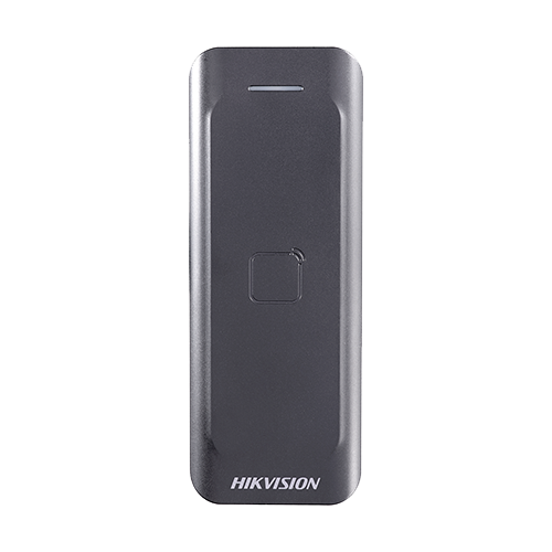 Cititor de proximitate Hikvision DS-K1802E pentru cartele EM 125 kHz, Wiegand 26/34, IP65, ingust