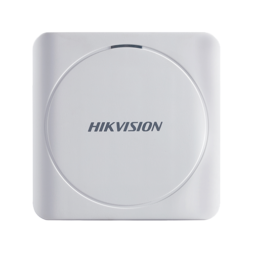 Cititor de proximitate Hikvision DS-K1801M pentru cartele Mifare 13.56 MHz, Wiegand, IP65, patrat
