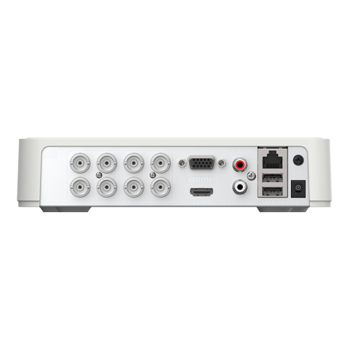 DVR hibrid 8 canale Hikvision AcuSense iDS-7108HQHI-M1-T, 3K + 2 IP, 1 HDD 10 TB, audio pe coaxial