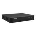 DVR hibrid 8 canale Hikvision AcuSense iDS-7208HQHI-M1-T, 3K + 2 IP, 1 HDD 10 TB, audio pe coaxial