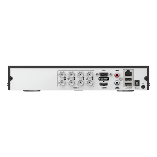 DVR hibrid 8 canale Hikvision AcuSense iDS-7208HQHI-M1-T, 3K + 2 IP, 1 HDD 10 TB, audio pe coaxial