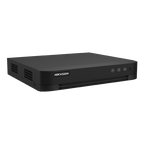 DVR hibrid 4 canale Hikvision AcuSense iDS-7204HUHI-M1-T, 5MP + 2 IP, 1 HDD 10 TB, audio pe coaxial